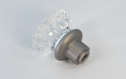 Glass Doorknob with Brushed Nickel Base - USED