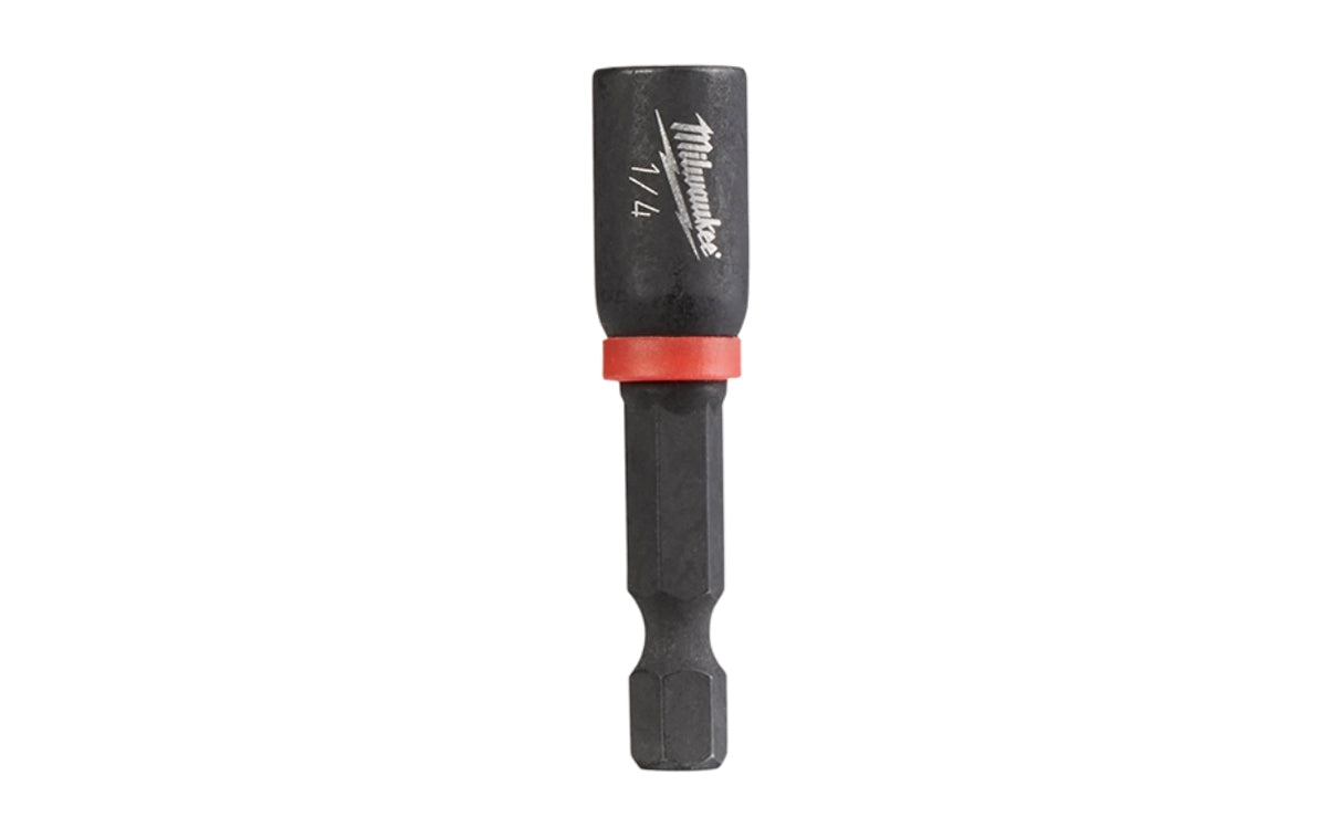 Milwaukee 1/4" Magnetic Nut Driver - 1-7/8" Long. Shockwave Bit. Made by Milwaukee Tool. Model 49-66-4502.