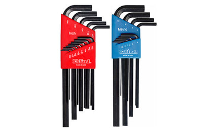 Eklind Ball Hex-L Wrench Key Sets - SAE & Metric. Wrench Key Sets are manufactured using the finest quality alloy steel. It is hardened, tempered & finished with Eklind black finish to resist rust. All Eklind allen keys meet or exceed ANSI B18.3 & Fed Spec. GGG-K-275D. Industrial quality allen wrench set. Made in USA.