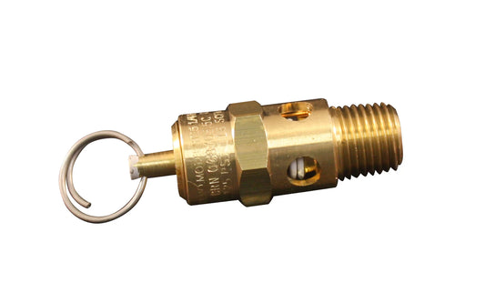 Milton 1/4" MNPT ASME Safety Valve, 125 PSI Pop off Pressure - S-1090-125.