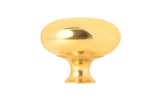 Vintage-style Hardware · Classic & traditional solid core unlacquered solid brass cabinet knob. 1-1/4" diameter knob. Made of a quality solid brass core, this stylish knob has a smooth & weighty feel. Non-lacquered brass (the unlacquered brass will patina over time).