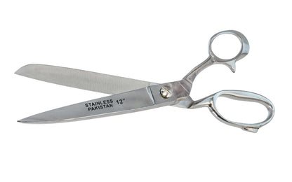12" Stainless Steel Heavy Duty Scissors. Chrome finish. Made by SE.