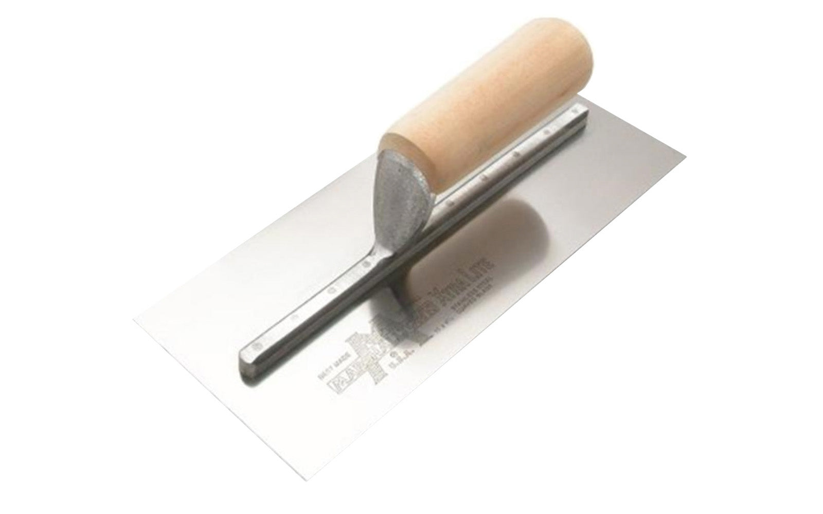 Marshalltown 14" x 4-1/2" Drywall Trowel with a slight concave bow that allows you to easily feather mud for perfectly smooth drywall joints and repair jobs. The flexible blade is tempered, ground, and polished for enhanced performance. Model 12A ~ 035965026147