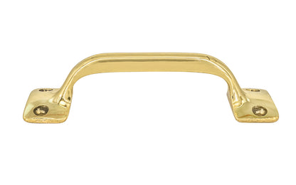 Vintage-style Hardware · Classic Solid Brass Handle Pull ~ 3-1/2" On Centers. Versatile handle is great for sash windows, cabinets, drawers, file cabinets. Arts & Crafts handle pull. Lacquered Brass Finish.