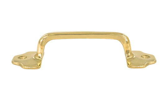 Vintage-style Hardware · Classic Solid Brass Handle Pull ~ 3-3/4" On Centers. Versatile handle is great for sash windows, cabinets, drawers, file cabinets. Unlacquered brass (will patina over time). Un-lacquered brass. Non-lacquered brass.