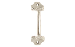 Vintage-style Hardware · Classic Solid Brass Handle Pull ~ 3-3/4" On Centers. Versatile handle is great for sash windows, cabinets, drawers, file cabinets. Unlacquered brass (will patina over time). Polished Nickel Finish.