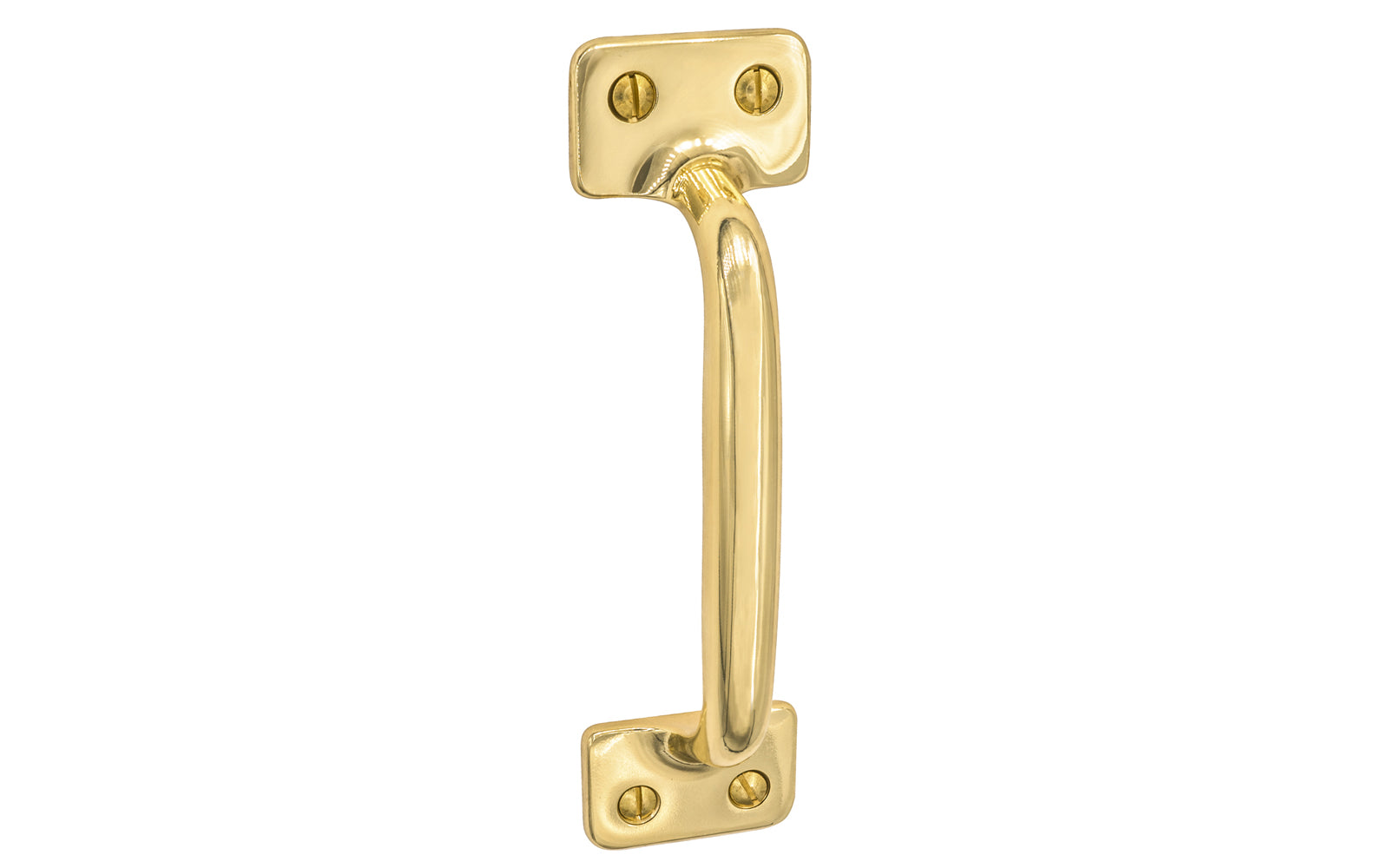 Vintage-style Hardware · Classic Solid Brass Handle Pull ~ 4-3/8" On Centers. Versatile handle is great for sash windows, cabinets, drawers, file cabinets. Arts & Crafts handle pull. Unlacquered Brass (will patina over time). Un-lacquered brass. Non-lacquered brass.