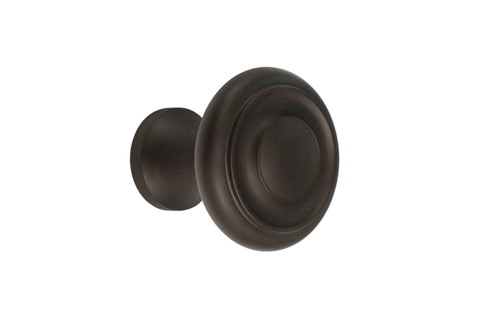 Vintage-style Hardware · Solid Brass classic contemporary / art deco, mid-century style cabinet knob. High quality solid brass 1" diameter Knob. Ideal for kitchen & bathroom cabinets, & furniture. Oil rubbed bronze finish.