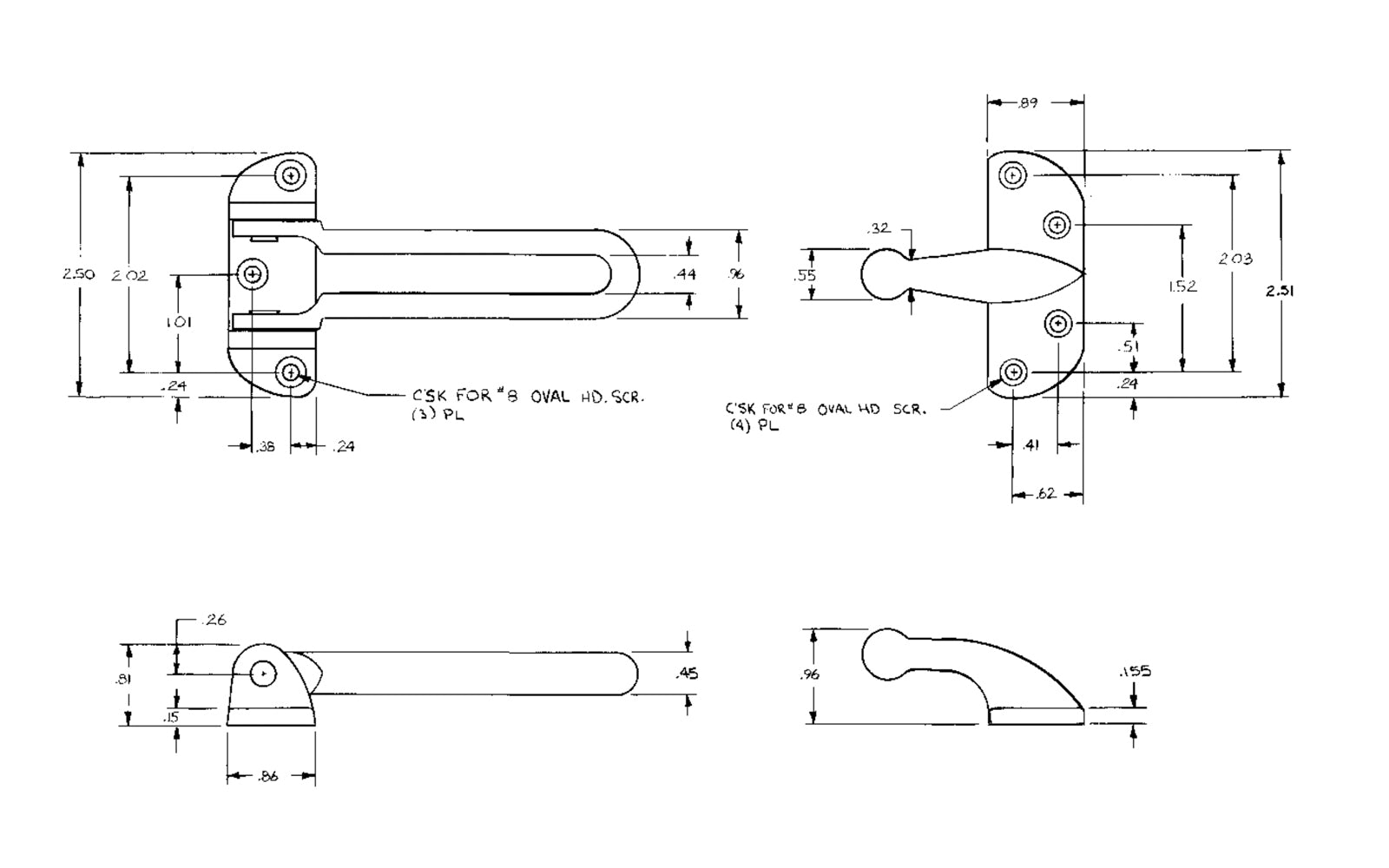 Brass Finish Door Security Guard. Designed to provide increased security for wood or metal doors. Guard allows door to be opened slightly for ventilation or viewing while resisting possible forced entry. Brass plated finish. Includes seven phillips head screws. National Hardware Model No. N199-679.