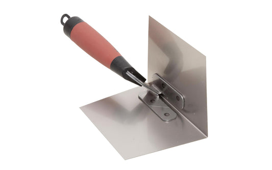 Marshalltown 5" x 3-1/2" Inside Corner Trowel. This Marshalltown Thin Coat Inside Corner Trowel is ideal for smoothing out the final layer of mud or plaster in taped corners, helping you achieve perfect 90° inside corners. Model 24D.