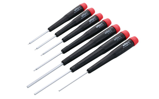 Wiha 7-Piece Metric Hex Driver Set. A high quality Wiha Metric precision hex driver set made out of hardened CRM72 tool steel. 0.7 mm, 0.9 mm, 1.3 mm, 1.5 mm, 2.0 mm, 2.5 mm, 3.0mm  sizes. Made in Germany. Wiha Model 26390.