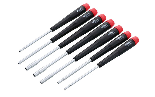 Wiha 7-Piece Metric Nut Driver Set. A high quality Wiha Metric precision nut driver set made out of hardened CRM72 tool steel. 1.5 mm,  1.8 mm,  2.0 mm,  2.5 mm,  3.0 mm,  3.5 mm,  4.0 mm  sizes. Made in Germany. Wiha Model 26592.