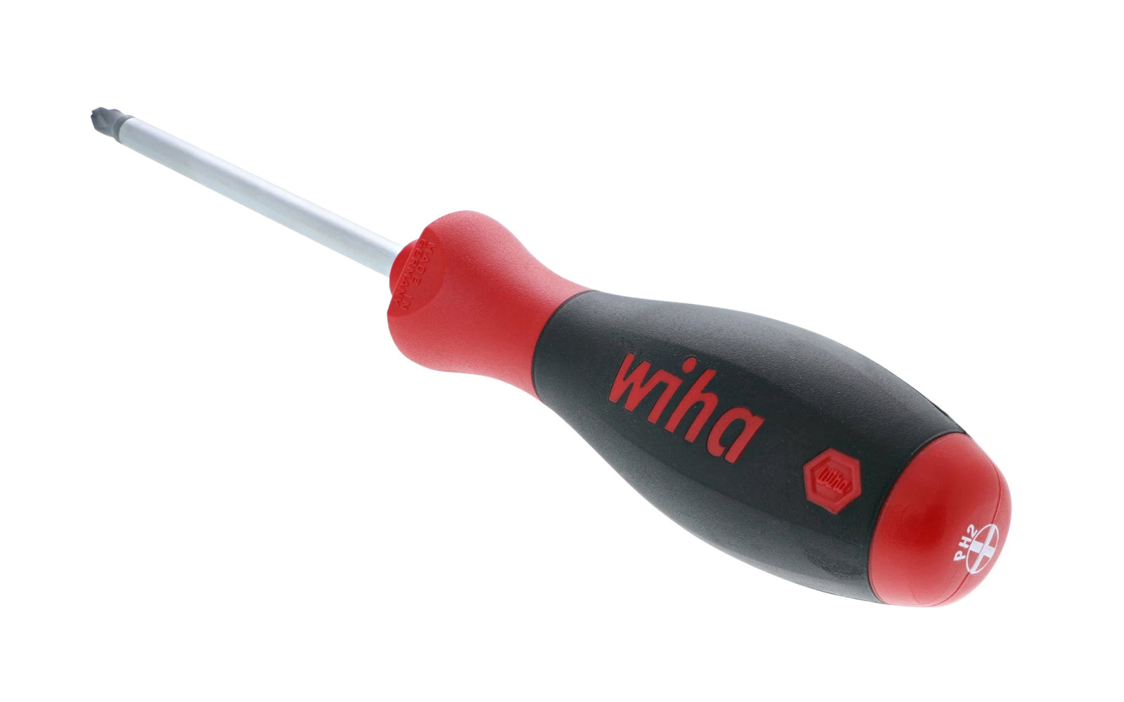 Wiha #2 Phillips Screwdriver with "SoftFinish" Grip. Premium quality tool steel for strength & durability. Wiha Model No. 31115. 8-3/4" overall length.   Made in Germany.