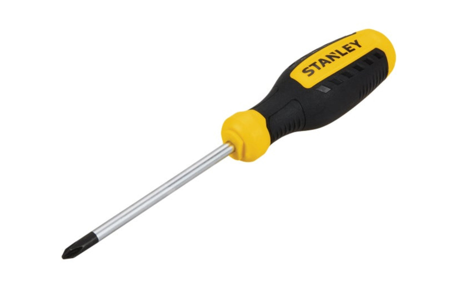 This Stanley #2 Phillips Screwdriver has a tri-zone bi-material handle ideal for precision, torque, & speed applications. This durable screwdriver is designed with a strong steel blade, a chrome finish. Stanley Tools Model STHT60786.