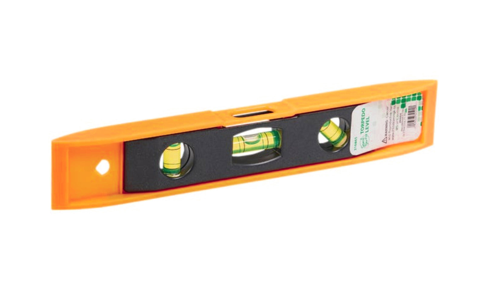 This 9" Plastic Torpedo Level is a basic & economy homeowner torpedo level designed for simple & basic projects around the house. Reads plumb, level, and 45-degree. Includes convenient hang hole for easy storage. 