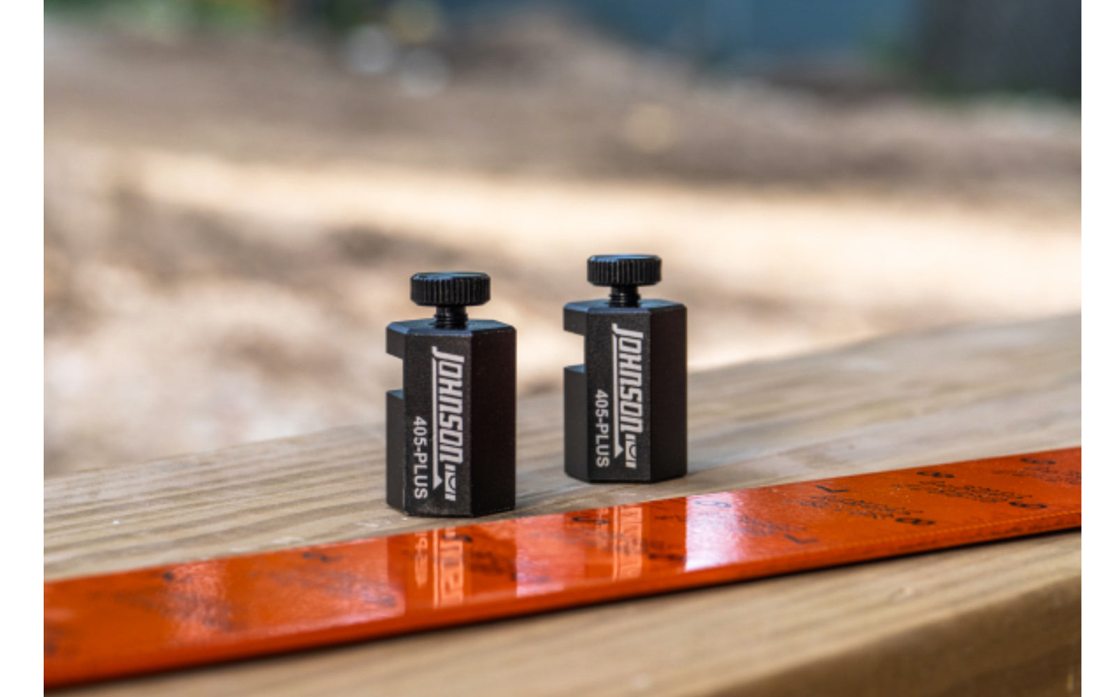 Johnson Level Tall Profile Stair Gauges - Pair. Extends beyond large framing lumber & attaches to most framing, carpenter or rafter squares. Model 405-PLUS.