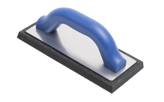 This Marshalltown Molded Rubber Float is ideal for bringing sand to the surface. The molded black rubber pad is compact and has a dense texture, and it's permanently cemented to the lightweight aluminum backing. Our contractor-grade QLT Molded Rubber Floats have a 5/8" thick pad that's attached to a thick aluminum backing plate that resists bending.