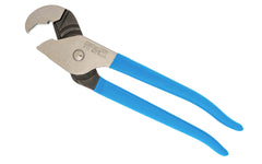 Channellock 9-1/2" Nutbuster Tongue & Groove Plier has a special parrot nose & double tongue & groove design that gives this "Nutbuster" added strength, ideal for round surfaces. Channelock Model 410. Professional non-slip channellocks. Adjustable 9.5" parrot head tongue and groove plier. Made in USA.
