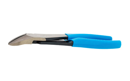 Channellock High Leverage 8" Curved Diagonal Cutting Pliers. Model No. 447. Quality high carbon alloy U.S. steel for superior performance. Laser heat-treated cutting edges last longer. Cuts piano, hard, medium hard, & soft wire. Vinyl blue comfort grips. 025582137975. Made in USA. 