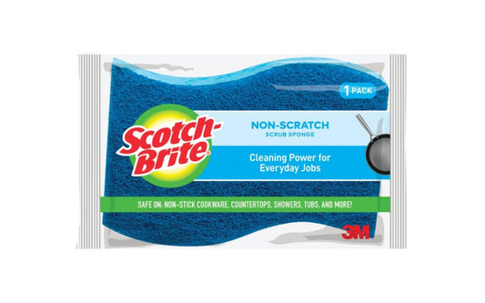 3M Scotch-Brite Non-Scratch Sponge. Model 521. Safe on non-stick cookware, countertops, showers, tubs & more. 021200001833.