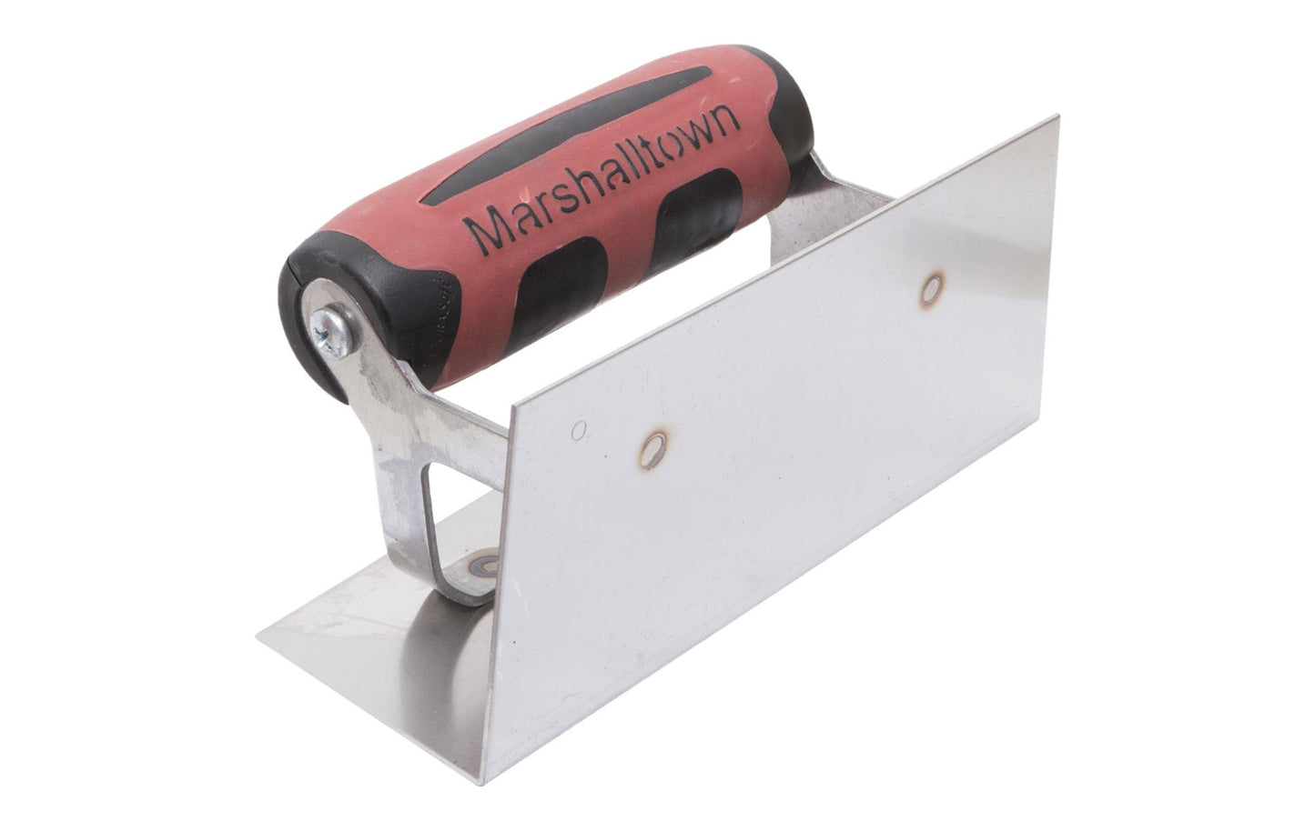 Marshalltown 6" x 2-1/2" Stainless Inside Corner Trowel. Ideal for creating sharp corners & edges on concrete steps or anywhere where square and rounded corners are needed. The stainless steel blade is durable, easy to clean, and is fitted with a comfortable soft grip "DuraSoft" handle that reduces fatigue when using this tool Model 65SSD ~ 035965041225