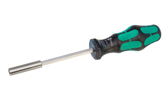 Wera Bit-Holder Screwdriver Handle with Magnet - "812/1". Insert Bit Holder Screwdriver Handle with Magnet, Holds bits with 1/4" hex drive. Hexagonal anti-roll feature. Hexagonal blade, chrome plated. Stainless sleeve with strong permanent magnet for a secure fit of the bit. Model 051205 - Wera 812 / 1.