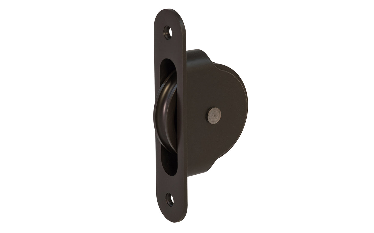 High quality sash pulley designed for sash or hung windows. Formed of solid brass material. Regular size. 2-1/4" wheel diameter. Oil Rubbed Bronze Finish.