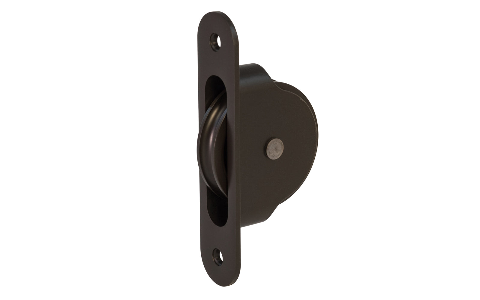High quality sash pulley designed for sash or hung windows. Formed of solid brass material. Regular size. 2-1/4" wheel diameter. Oil Rubbed Bronze Finish.