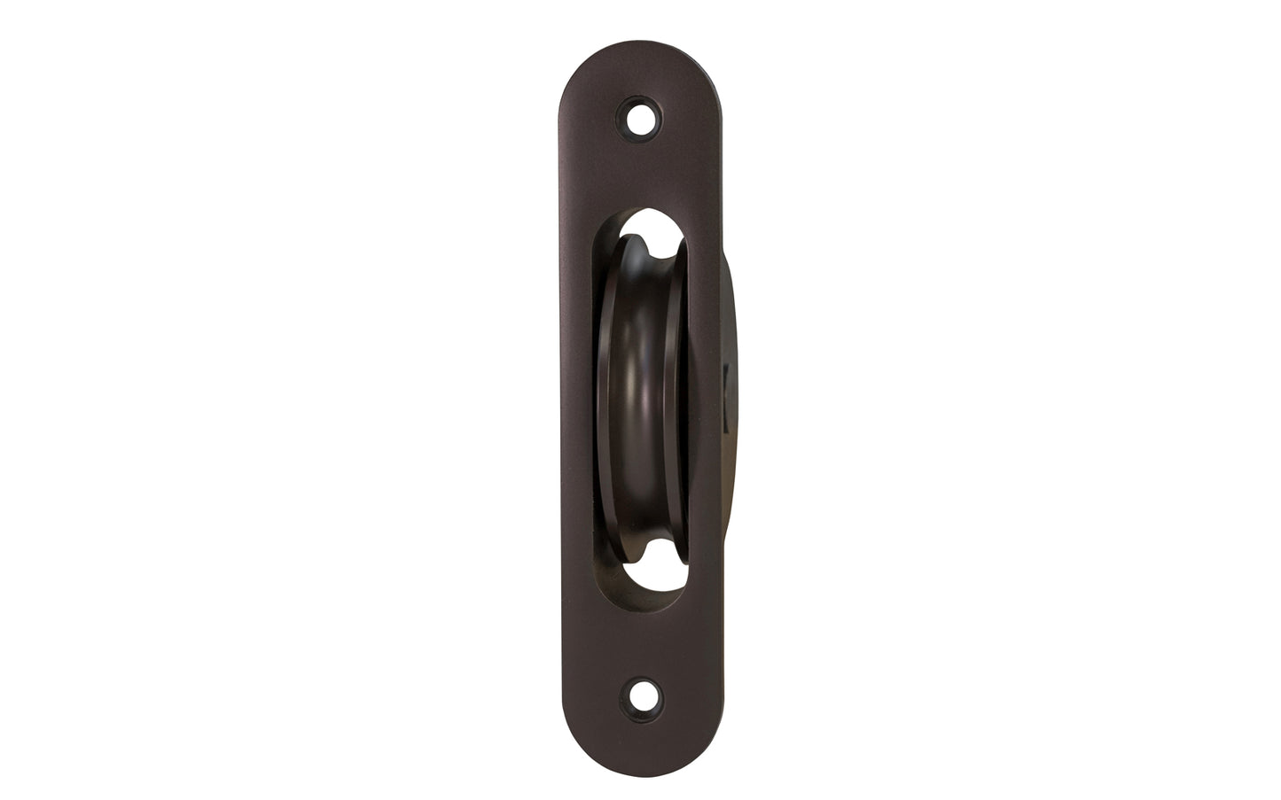 High quality sash pulley designed for sash or hung windows. Formed of solid brass material. Regular size. 2-1/4" wheel diameter. Oil Rubbed Bronze Finish.