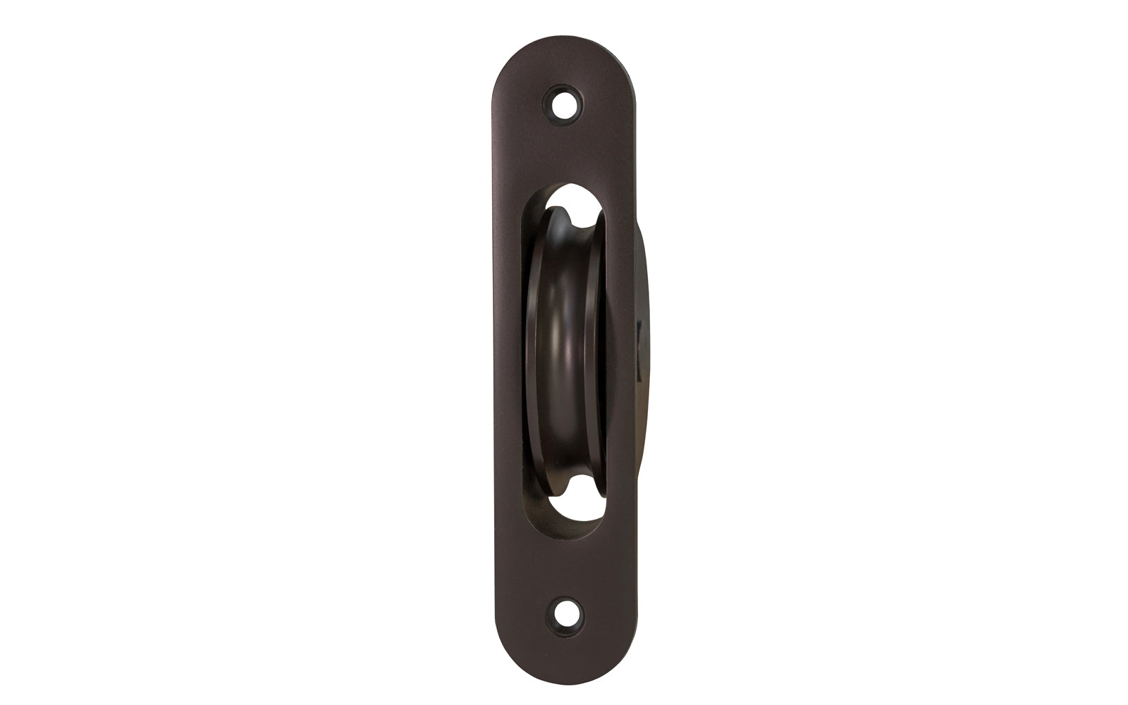 High quality sash pulley designed for sash or hung windows. Formed of solid brass material. Regular size. 2-1/4" wheel diameter. Oil Rubbed Bronze Finish.