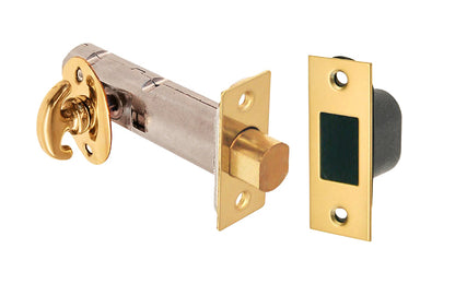 Vintage-style Hardware · Classic & Traditional-style thumbturn deadbolt latch for doors. The well-made & durable internal mechanism provides a secure & smooth operation when used. 2-3/8" backset dead bolt. Unlacquered brass (will patina over time). Un-lacquered brass. Non-lacquered brass.