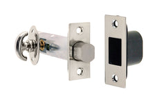 Vintage-style Hardware · Classic & Traditional-style thumbturn deadbolt latch for doors. The well-made & durable internal mechanism provides a secure & smooth operation when used. 2-3/8" backset dead bolt. Polished Nickel Finish.