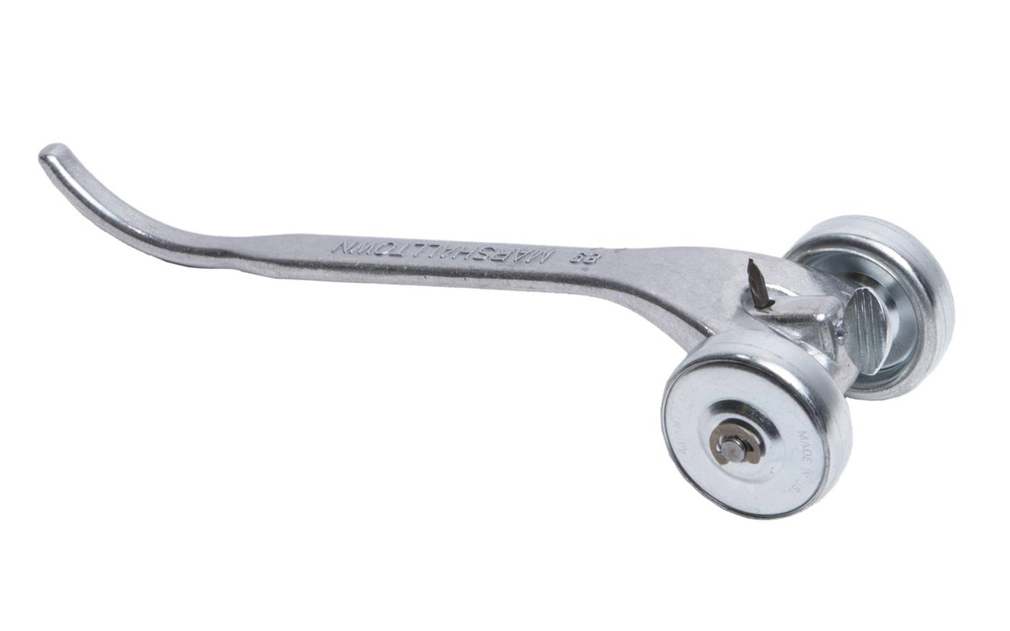This Marshalltown Joint Raker easily removes excess mortar from between bricks. Use the aluminum handle to push the 1-3/4" skate wheels and a hardened nail that adjusts to clean out joints. Model 89 ~ 035965055024