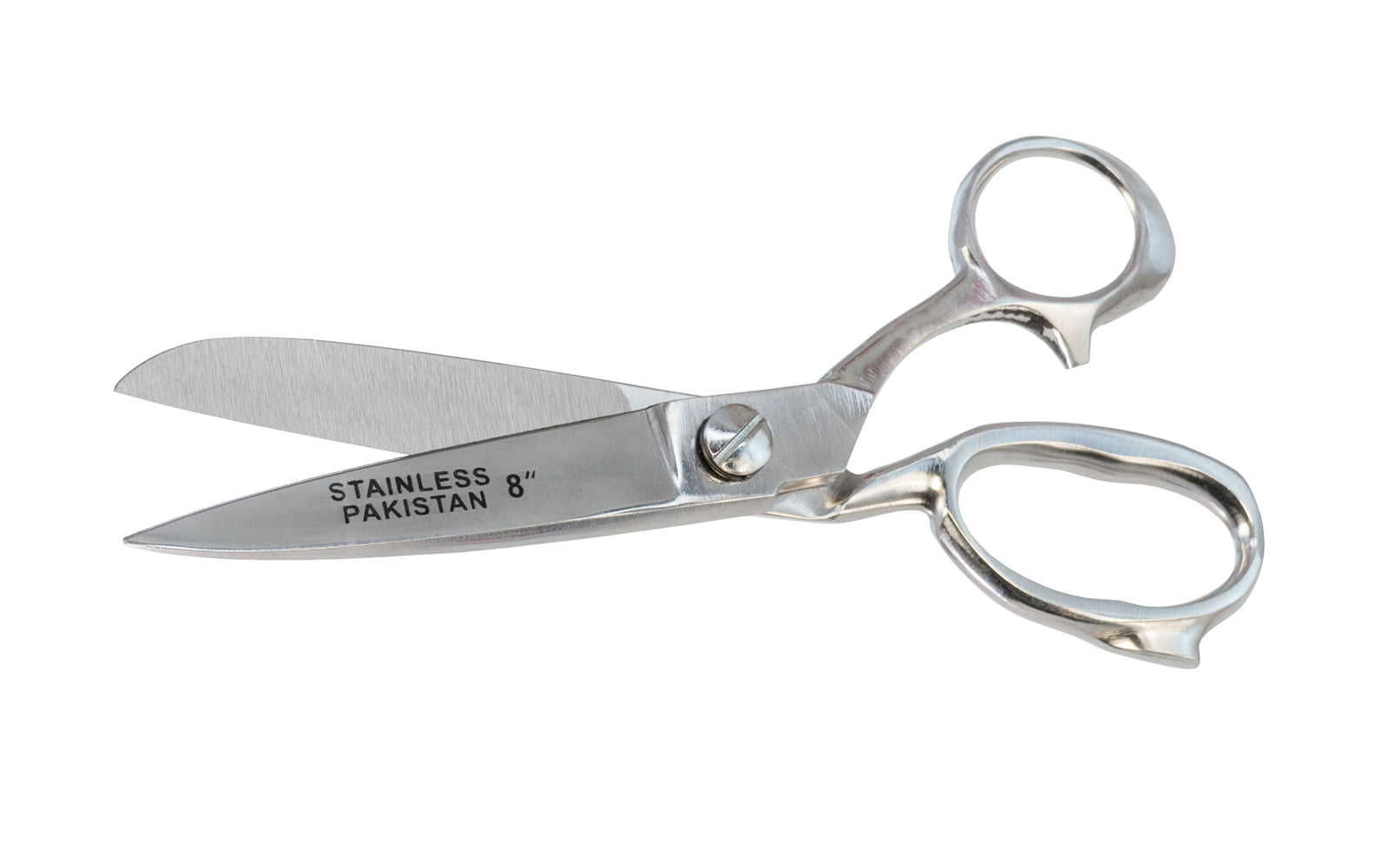 8" Stainless Steel Heavy Duty Scissors. Chrome finish. Made by SE.