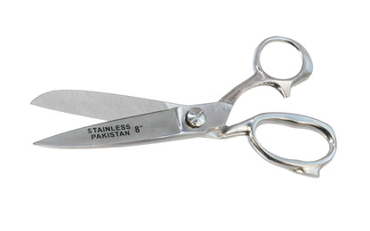 8" Stainless Steel Heavy Duty Scissors. Chrome finish. Made by SE.