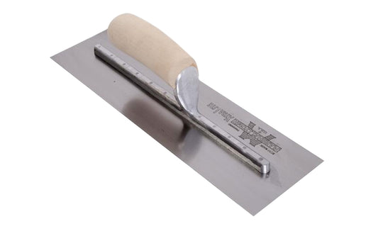 This Marshalltown 14" x 4" Finishing Trowel is made of the highest grade harden and tempered steel. Marshalltown Model MXS64. Made in USA.