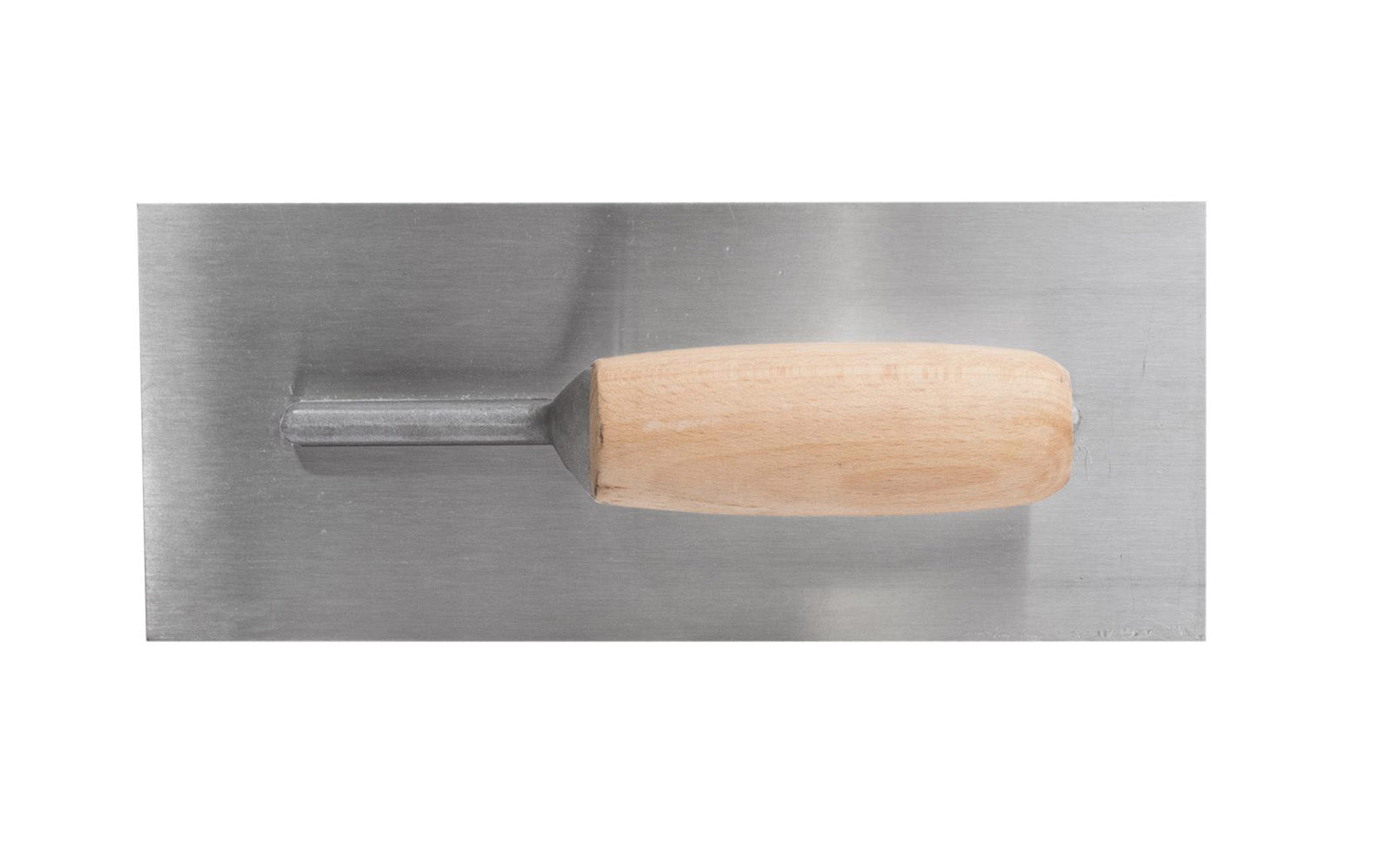This Marshalltown 11" x 4-1/2" Finishing Trowel has a cast aluminum mounting securely riveted to the tempered, polished steel blade. Model 990S.