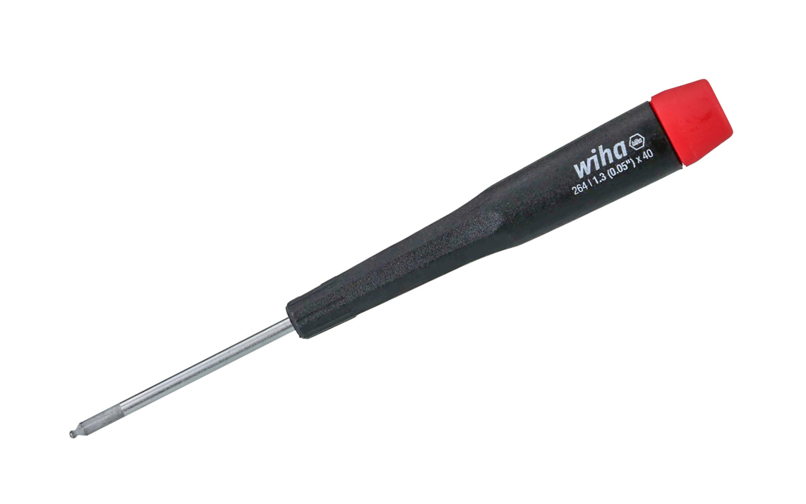 A high quality Wiha ball hex precision screwdriver made out of hardened CRM72 tool steel. The classic precision style screwdriver has a hex profile finger grip for precise torque, a tapered handle, & a smooth-turning cap for rapid rotation.    Made in Germany.