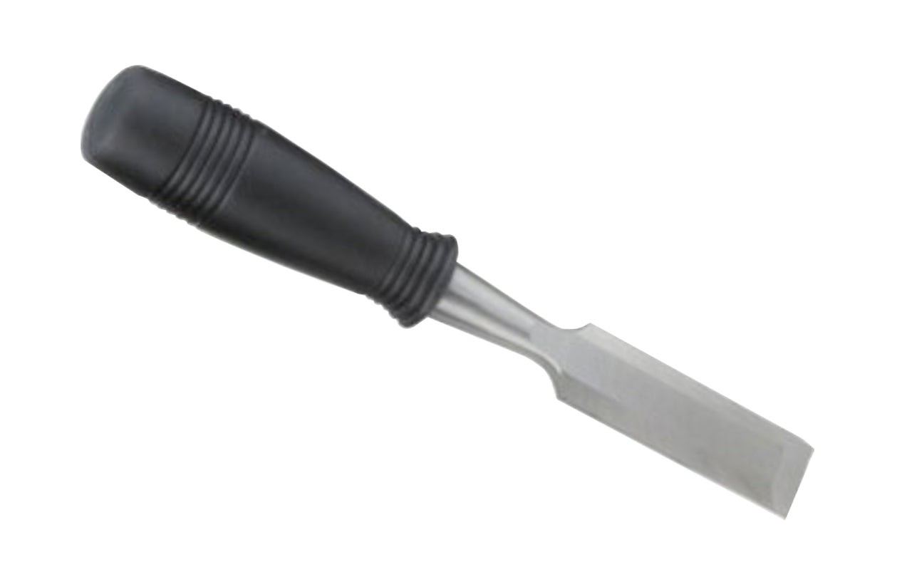 A basic and economical 1" width wood chisel. Handle is made from high-impact plastic. Includes plastic blade cap.