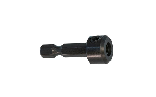 Insty-Bit Drill Adapter - Hex Shank. Designed for converting round shank twist drill bits to quick change 1/4" hex. 1/8" size set screw holds the bit securely in place.   Made in USA.