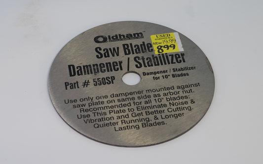 Oldham Saw Blade Dampener / Stabilizer for 10" blades. Model 550SP