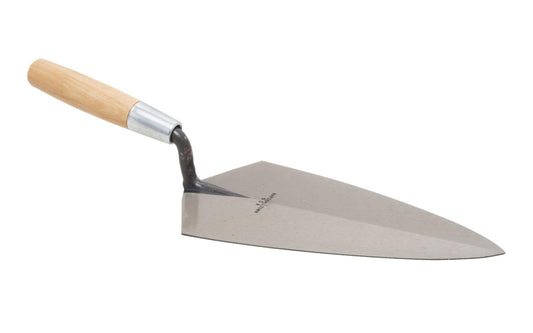 This Marshalltown 10" Brick Trowel "19 10" Style is essential for all functional or decorative brick, block, & stonework. Marshalltown Model 19 10 "Philadelphia" pattern. Made in USA.