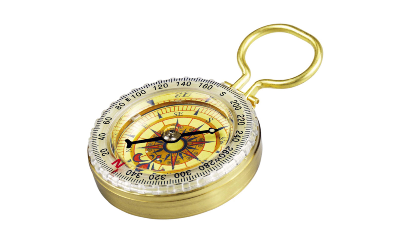 Glow-in-the-Dark Brass Compass