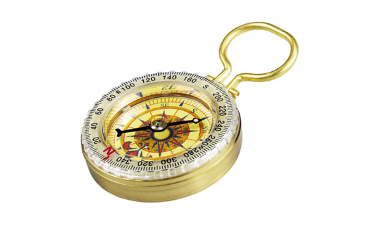 Glow-in-the-Dark Brass Compass