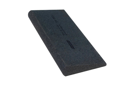 Norton Round Edge India Slip Stone with coarse grit Crystolon (silicone carbide) abrasive. To improve sharpening & reduce clogging, use with oil. Great for sharpening carving tools & gouges. 4-1/2" length x 1-3/4" width - 1/2" x 3/16" thickness. Oilstone made by Norton, Saint Gobain. Model CJS-44.