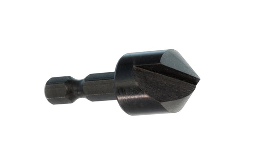 Insty-Bit 82 degrees tool steel countersink - Hex shank. Designed for chamferring holes in wood, metal, plastics & composites. 5/8" diameter body produces clean & burr-free edges. 82° countersink Made in USA.
