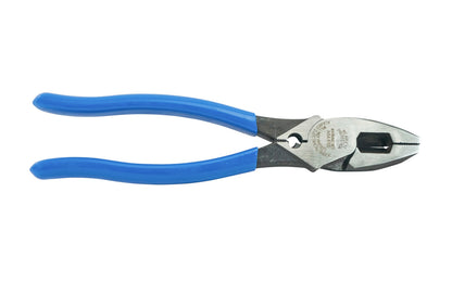 Klein Tools 9" Lineman's Pliers with Crimping Feature ~ D2000-9NECR. Built-in crimper for non-insulated connectors, lugs & terminals. Cuts ACSR, screws, nails, and most hardened wire. Induction hardened cutting knives for long life. Streamlined design with sure-gripping, cross-hatched knurled jaws. Made in USA.