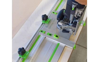 The FastCap "Domino Sled" provides consistent, fast easy, repeatable measurements for cutting joinery holes with a Festool DF 500 Q-set Domino Joiner. Machined from solid aircraft grade aluminum. Made in USA.