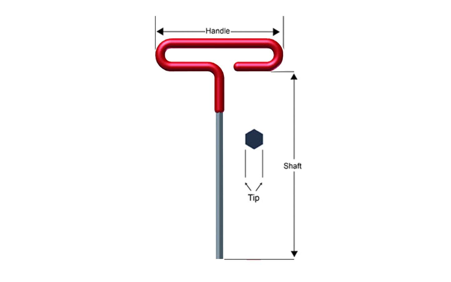 This quality Eklind Cushion Grip SAE Hex T-Key is manufactured using the finest quality alloy steel. Available in 3/32", 7/64", 1/8", 9/64", 5/32", 3/16", 7/32", 1/4", 5/16", & 3/8" sizes. 6" length shaft. Hardened, tempered & finished with Eklind black finish to resist rust. Allen T-handle hex key wrench. Made in USA.