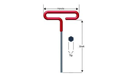 Quality Eklind Cushion Grip Long Hex SAE T-Key is manufactured using the finest quality alloy steel. Available in 3/32", 7/64", 1/8", 9/64", 5/32", 3/16", 7/32", 1/4", 5/16", 3/8" sizes. 12" length shaft. Hardened, tempered & finished with Eklind black finish to resist rust. Allen T-handle hex key wrench. Made in USA.
